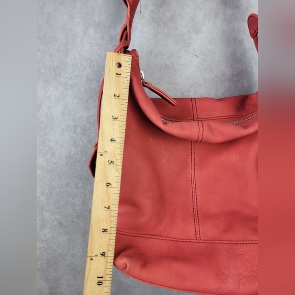 Donald J Pliner Apricot Bucket Shoulder Bag Med - Picture 10 of 16